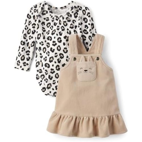 The Children's Place Baby Girls' and Toddler Long Sleeve Top and Dress Set
