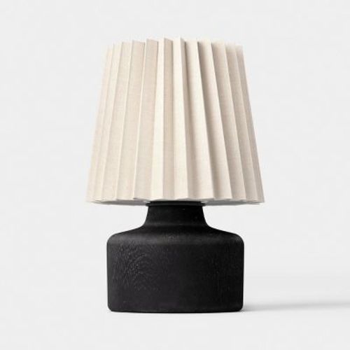 Mini Lamp Faux Wood Black - Room Essentials™