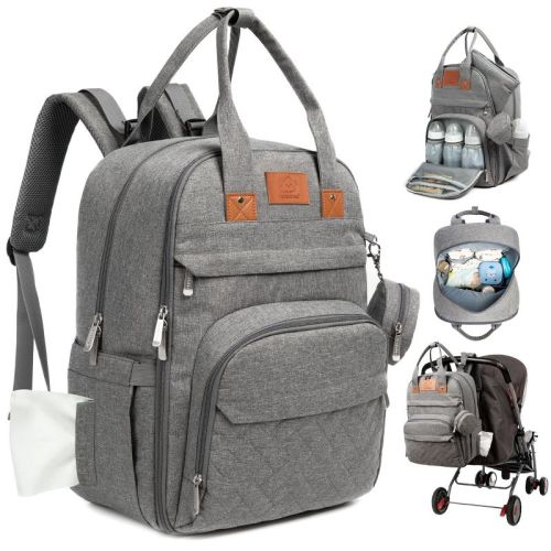 KeaBabies Rove Diaper Bag with Changing Pad, Large Waterproof Baby Bag, Travel Diaper Bags, Diaper Toddler Backpack for Mom and Dad