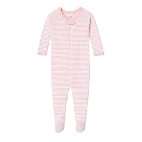 LAKE | Baby | Pima Cotton Pajamas | English Rose Stripe Baby Sleeper