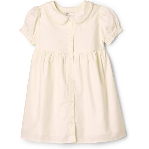 Amazon Essentials x Sofia Grainge Toddlers and Baby Girls' Cotton Sateen Dress with Collar