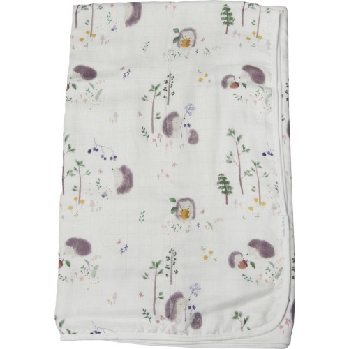 LOULOU LOLLIPOP Hedgehog Print Muslin Quilt
