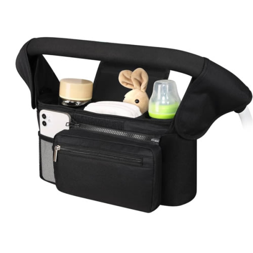 Accmor Universal Stroller Organizer with Insulated Cup Holder Detachable Phone Bag and Shoulder Strap,Stroller Bag Caddy Organizer Accessories Fits for Uppababy, Baby Jogger, Britax Strollers