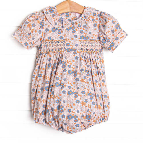 Holiday Harvest Smocked Bubble, Brown – Stitchy Fish