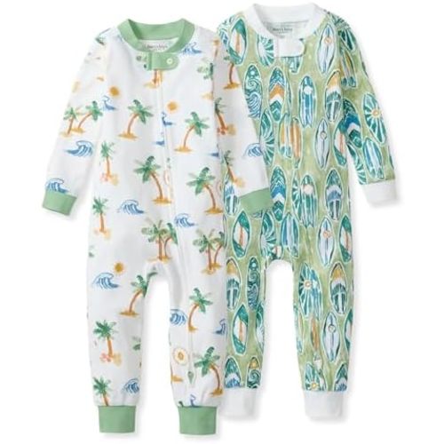 Burt's Bees Baby Unisex Footless Sleeper Pajama 100% Organic Cotton Snug-Fit 1-Piece Zip-Up Jumpsuit for Toddlers