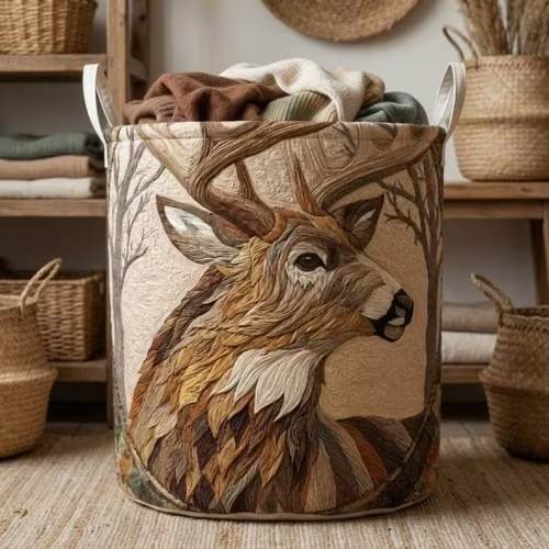 Deer Laundry Basket