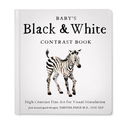 Baby's Black and White Contrast Book: High-Contrast Art for Visual Stimulation at Tummy Time (Tabitha Paige Children's Book Series)