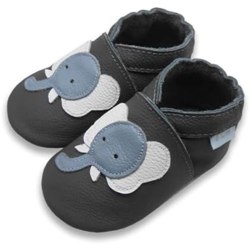 Baby Shoes Leather Moccasins Baby Girls Boys Slippers-Soft Sole Non-Skid Lightweight Infant Toddler First Walking Shoes