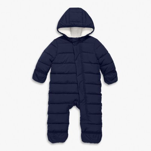 Primary Baby Parka Puffer Suit in Navy Size 3-6 Months