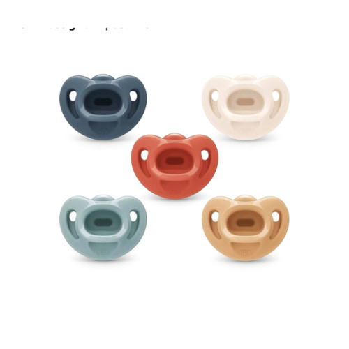 NUK Timeless Comfy Pacifier | 100% Silicone, One-Piece Design | BPA-Free, Gentle on Baby’s Skin | 5-Pack, for 0-6M