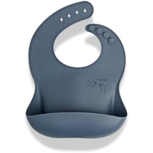 Baby Sign Language Bib, Silicone Baby Bibs, ASL Graphics, Food Catcher, Adjustable, Waterproof, Soft, 6-36 Months