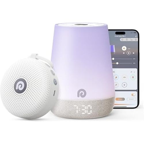 Dreamegg BabySleep Ease Bundle - Sleep Lite D11Max Bundle with Nite 1, Sound Machine Baby for Sleep, Ok to Wake Alarm Clock, Night Light for Kids, Travel & Home Baby White Noise Sound Machine