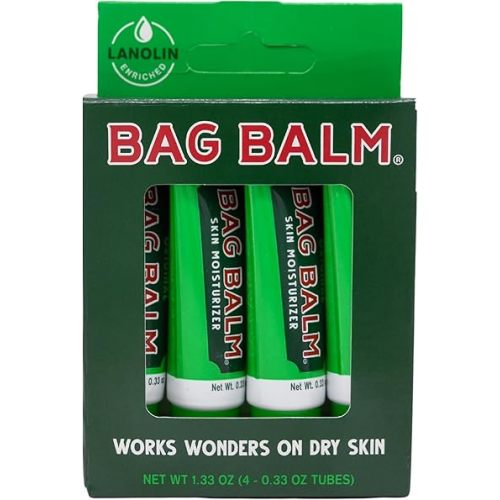 Bag Balm Original Skin Moisturizer Gift Box - 0.33oz, 4 Pack of Lip Balm Tubes
