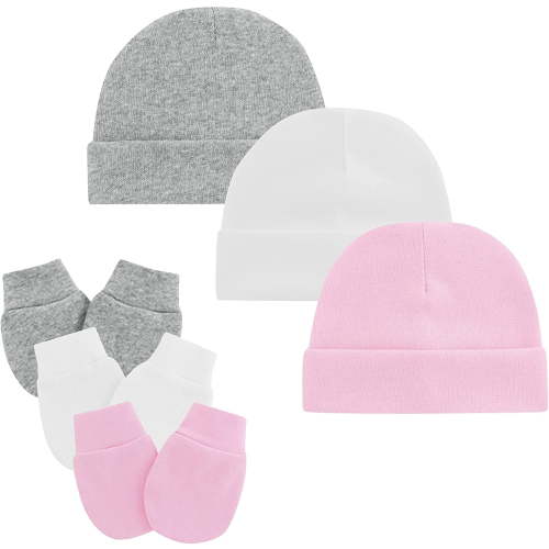 Zando Baby Hat Mittens Newborn Hats for Boys Baby Hats 0-6 Months Winter Beanie Caps 3 Pack 2 0-6 Months
