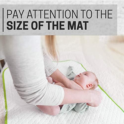 Portable Baby Changing Mat - Waterproof Wipeable Diaper Pad 25.5 x 31.5 in