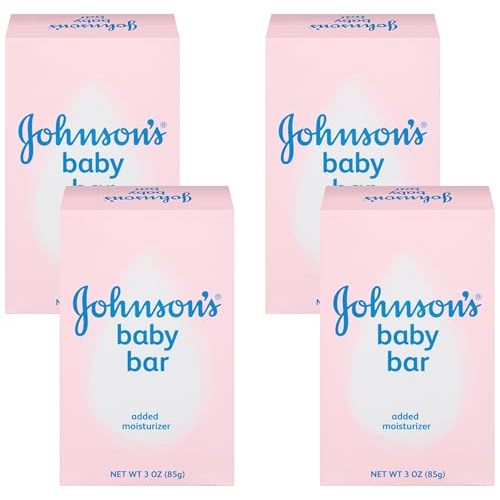 Johnson's Baby Soap Bar Gentle for Baby Bath and Skin Care, Hypoallergenic, 3 Ounce (Pack of 4)