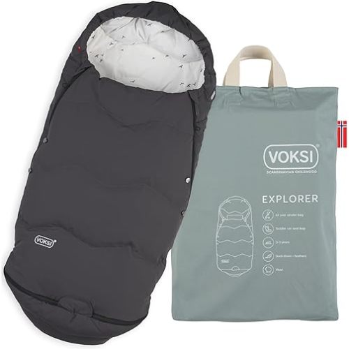 Explorer Stroller Footmuff, Natural Wool and Down, Universal Fit, Product of Norway