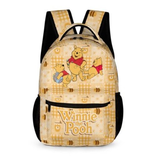 3D Printed Winnie-the-Pooh Backpack Cartoon Casual Backpack Lightweight Large Capacity Travel Laptop Backpack Computer Bag,Thickened Large Capacity Travel Bag, Cute Casual Travel Backpack