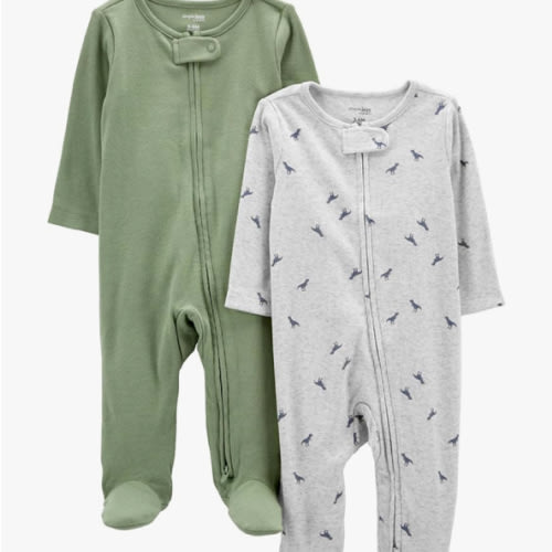 Simple Joys by Carter's baby-boys 2-pack 2-way Zip Textured Sleep and Play