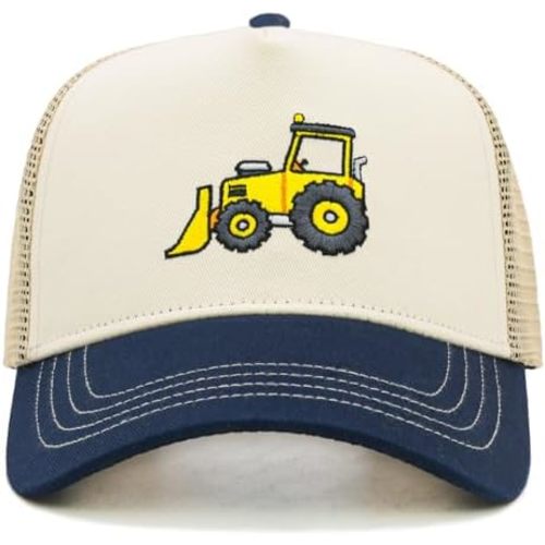 Toddler Trucker Hat for Boys Girls, Adjustable Mesh Back Cap for Kids Ages 2-6