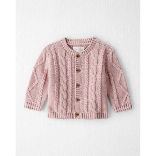 Baby Girl Organic Cotton Cable Knit Cardigan - Little Planet | Carter's
