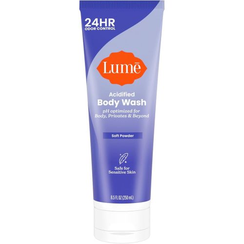 Lume Acidified Body Wash - 24 Hour Odor Control - Removes Odor Better than Soap - Hydrating Formula - Formulated Without SLS or Parabens - Safe For Sensitive Skin - 8.5 ounce (Soft Powder)