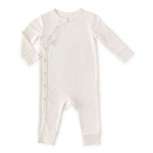 Pin Dot Kimono Romper - Pebble Colour