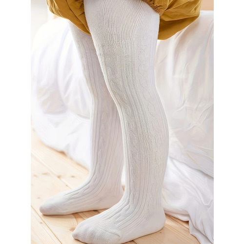 6-9 [Versatile Leggings] Versatile Elastic Waist Baby's Solid Color Jacquard Leggings | Infant & Toddler Girl's Clothing