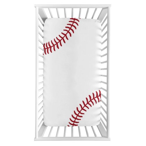 Sweet Jojo Designs Baseball Patch Photo Op Fitted Crib Sheet & Reviews | Wayfair