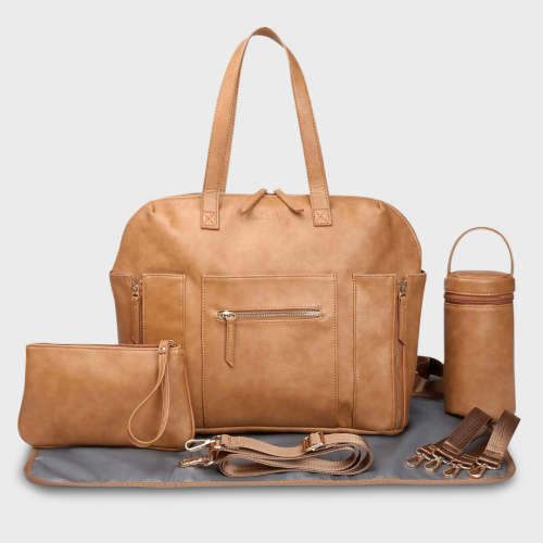 Chelsea Convertible Nappy Bag | Backpack to Tote | Vegan Leather Designer Baby Bag | Hannah and Henry Australia