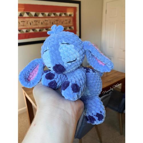 Crochet Baby Stitch Plush Toy - Handmade Sleeping Angel Gift