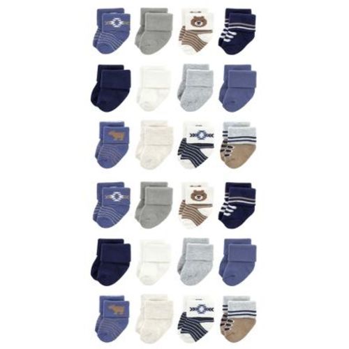 Hudson Baby Cotton Rich Baby Terry Socks 24-Pack