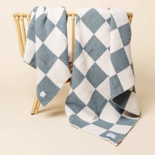 Chenille Blanket - Ocean Check - Small & Large