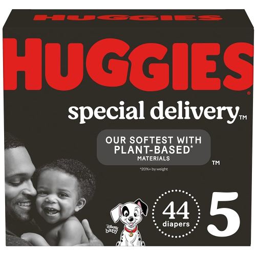 Huggies Special Delivery Hypoallergenic Baby Diapers Size 5 (27+ lbs), 44 Ct, Fragrance Free, Safe for Sensitive Skin, 44 Ct