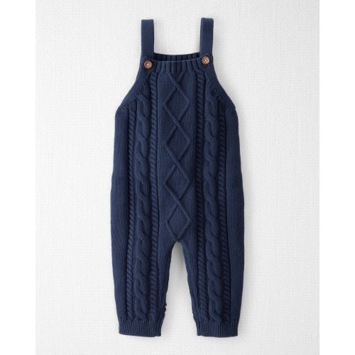 Baby Organic Cotton Cable Knit Overalls - Little Planet | Carter's