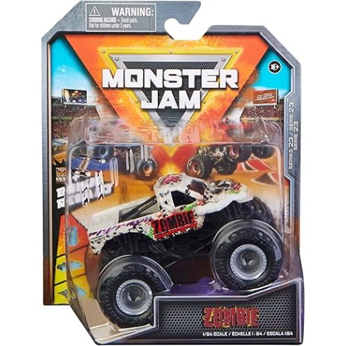 Monster Jam 2022 Spin Master 1:64 Diecast Truck with Bonus Accessory: World Finals Zombie