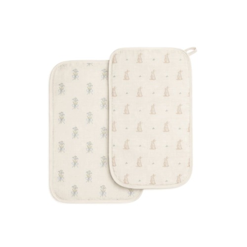Assorted 2-Pack Organic Cotton Muslin Bibs