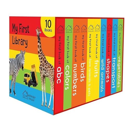 My First Library: Boxset of 10 Board Books for Kids