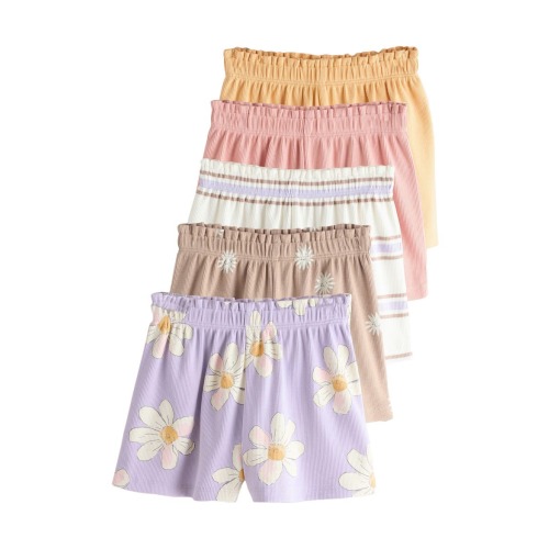 5-Pack Stretch Cotton Frill Hem Shorts