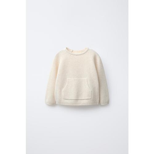 KNIT POCKET SWEATER - Light beige | ZARA United States