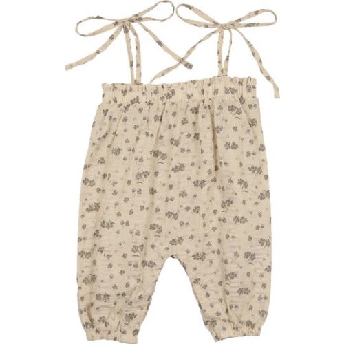 Kids' Floral Cotton Blend Romper, 6M