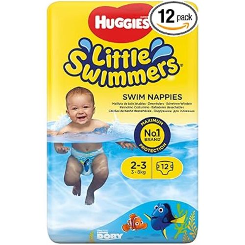 Huggies Little Swimmers Disposable Swim Diapers, X-Small (7lb-18lb.), 12-Count