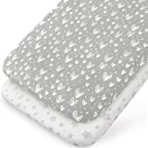 Amazon.com: Bassinet Fitted Sheets Compatible with Delta Children Deluxe Sweet Beginnings Bassinet, 2 Pack, 100% Jersey Knit Cotton for Baby Boy and Girl : Baby
