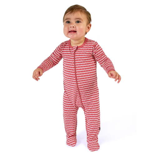 Modern Moments by Gerber Baby Neutral Viscose Valentine´s Day Sleep ´N Play Footed Pajamas, Sizes Newborn - 6/9 Months