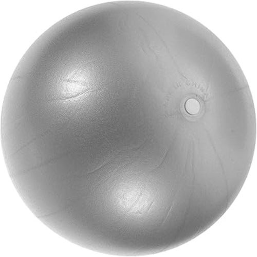 BESPORTBLE Gym Pilates Yoga Ball 25cm PVC Core Stability Exercise Ball for Home Workout, Maternity Fitness Birthing and Balance Training, Silver Gray