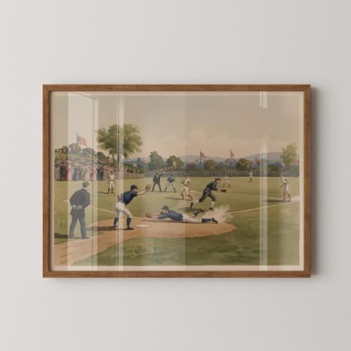 Vintage Baseball Print, Sports Wall Decor, Boys Room, Man Cave, Sports Enthusiast Gift