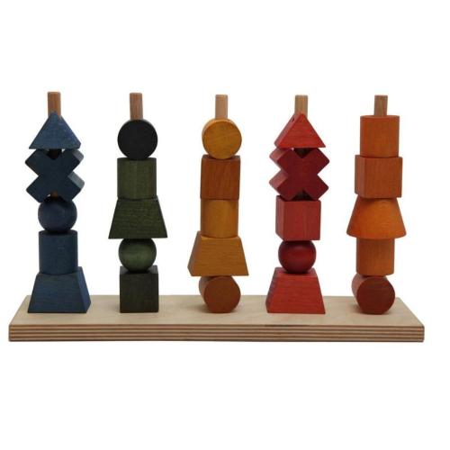 Montessori Stacking Toy - Rainbow | Blocks- Blue Otter Toys