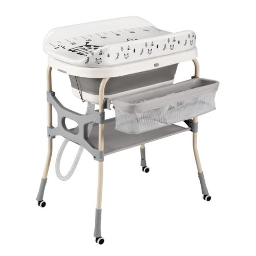 PlayPals Foldable Baby Bathtub with Changing Table w/ Wheels Diaper Change