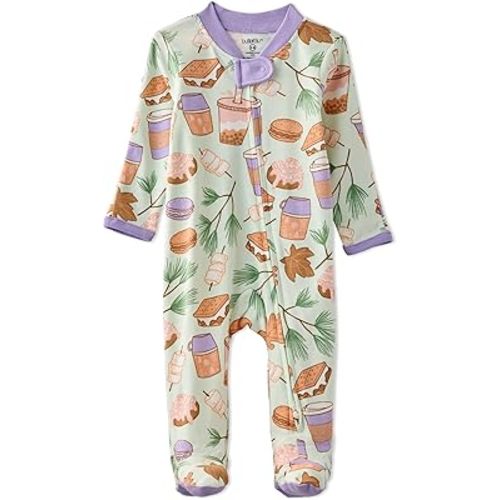 Butterblu Scout Sleep & Play 100% Organic Cotton Footed Zip Front Sleeper Pajamas for Baby Boys, Girls, Unisex