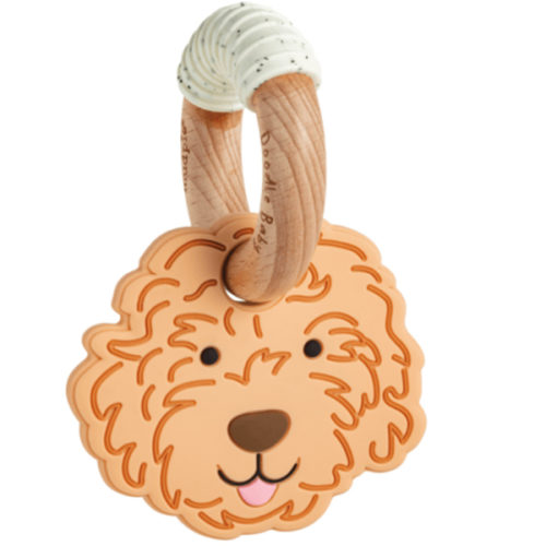 Buy Light Golden Doodle Teether and Silicone Ring Toy | Mud Pie